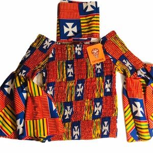 NWT Satsuma African Smoked Blouse OS fits upto 2X
